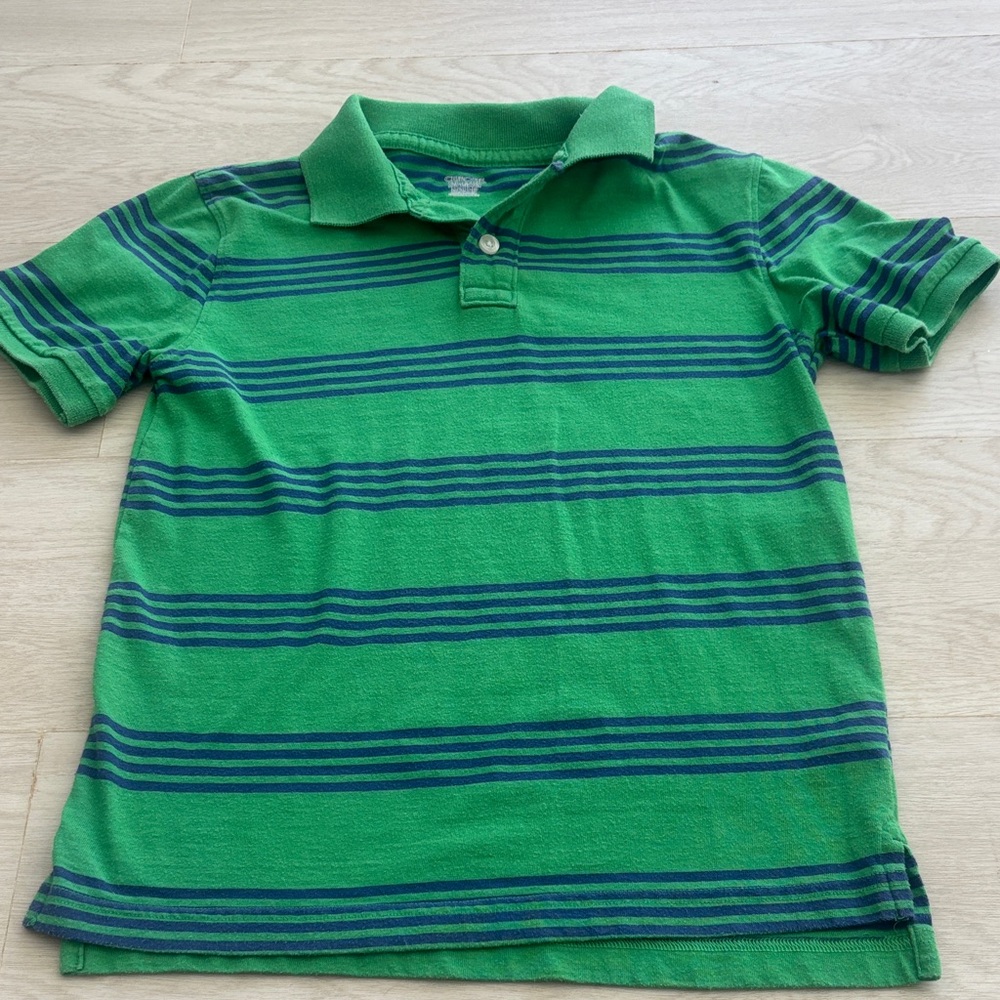 Cherokee Kids Polo in Green with Navy Stripes